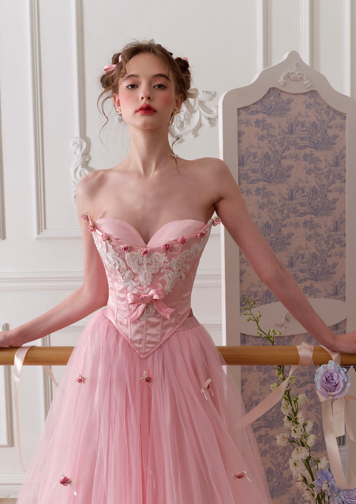 Barbie Genevieve Tulle Skirt for Girls - Elegant Pink Ballet Tutu Dress for Birthday Party, Dance Performance & Princess Costume Play