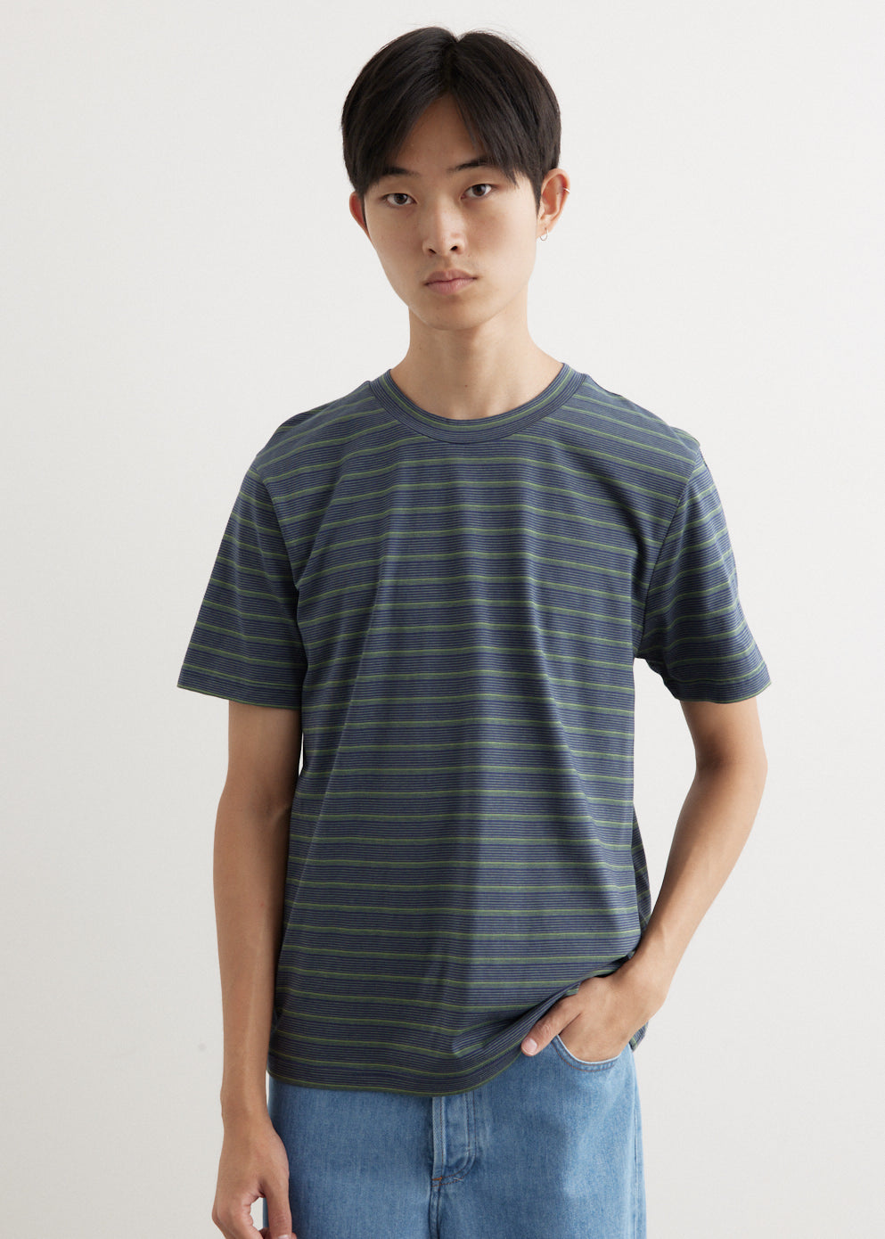 Premium Cotton T-Shirt for Men - Comfortable Casual Wear for Everyday Outfits, Gym, and Travel | Aymeric Cohgx H26132Iak Navy Blue