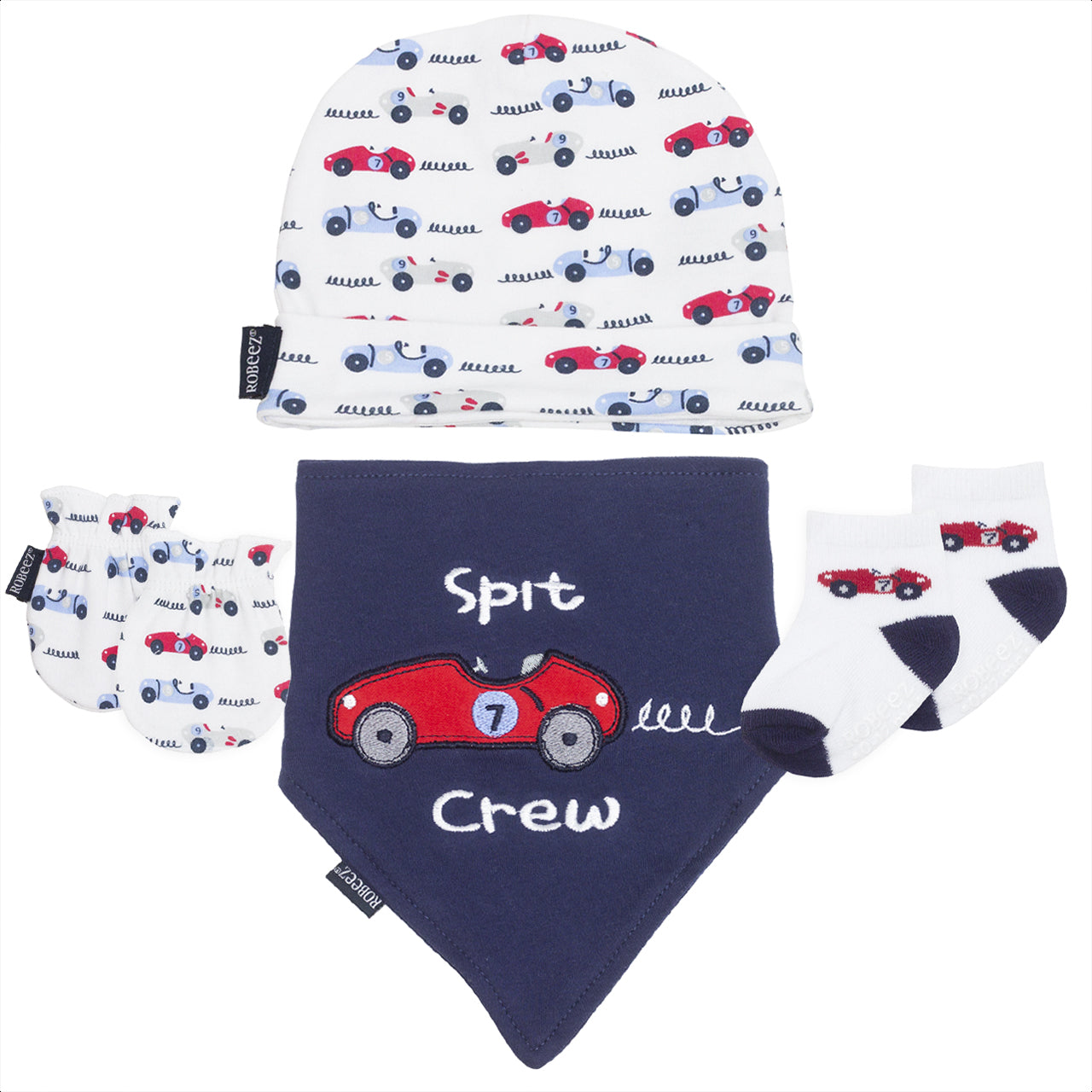 Robeez Cars Baby Shoes Gift Set - Soft Sole Infant Booties for Boys & Girls - Perfect for First Steps, Baby Showers, and Special Occasions