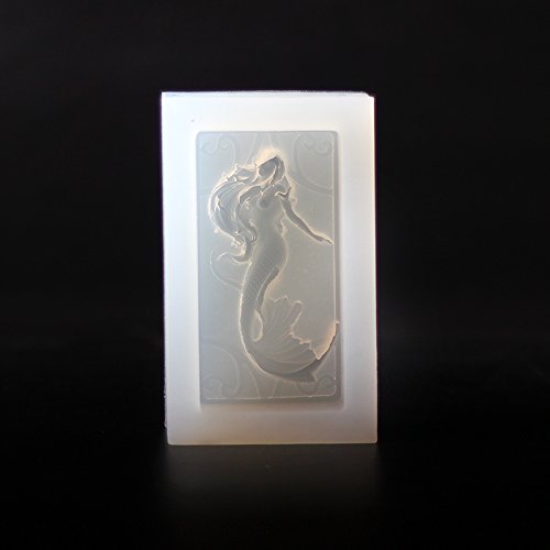 Nicole Natural Handmade Soap Bar Silicone Mold with Mermaid Pattern - Chocolate Candy Mould for DIY Crafts, Resin Clay & Soap Making - Perfect for Home Decor, Bath Bombs & Gift Making