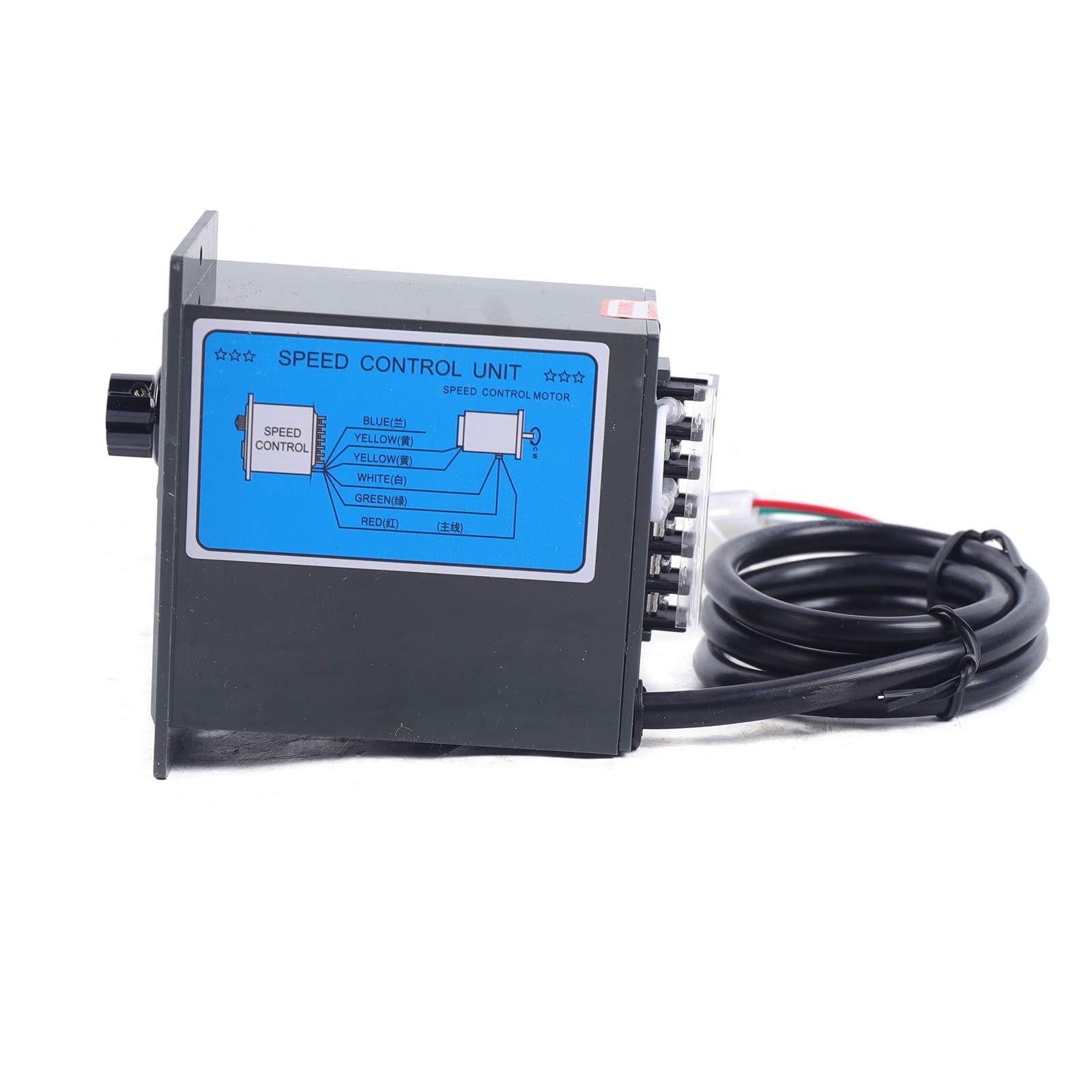 90W AC110V Single-Phase Gear Motor with Speed Controller - 67 RPM, 1:20 Reduction Ratio - Variable Speed Gear Reducer for Industrial Machinery, Conveyor Systems, and Automation Equipment