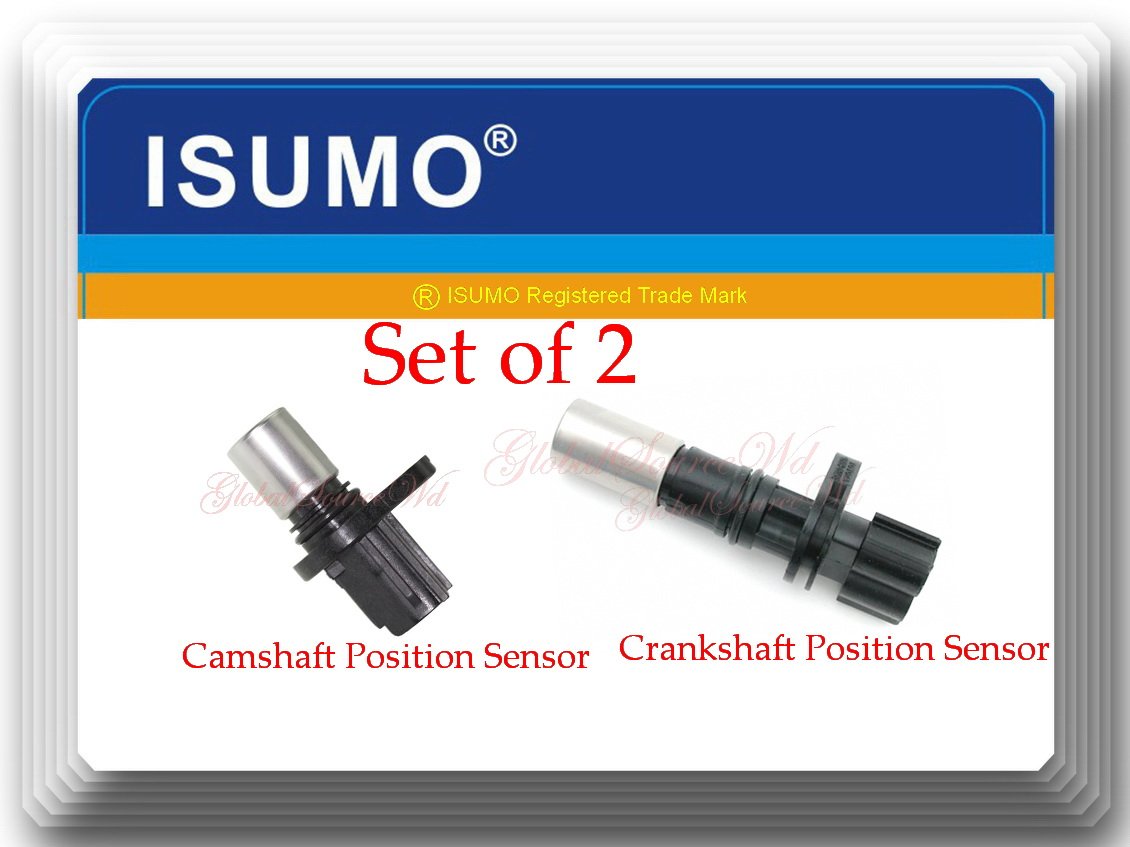 (2Pcs) Camshaft & Crankshaft Position Sensor Compatible with L4 1.5L Scion xA 2004-2006, Scion xB 2004-2006, Toyota Echo 2000-2005, Toyota Prius 2001-2009, Prius C 2012-2017, Yaris 2006-2017 - Engine Performance Replacement Part for Smooth Driving & Fuel Efficiency