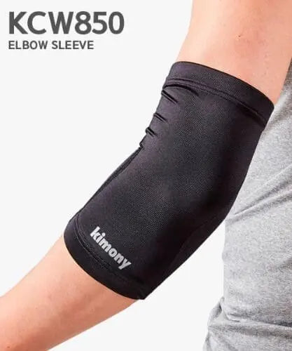 Kimony KCW850 Compression Elbow Sleeve - Black - Support & Pain Relief for Tennis, Golf, Weightlifting & Arthritis - Breathable Neoprene Arm Brace for Men & Women