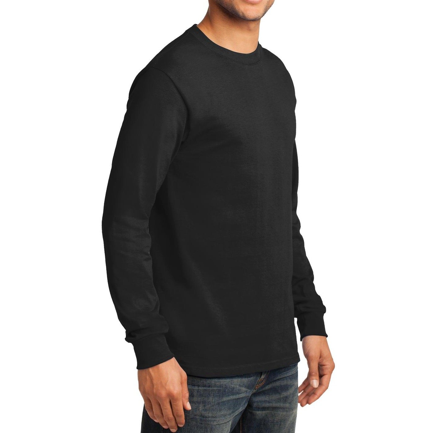 Premium Men's Long Sleeve Essential T-Shirt - Soft Cotton Crewneck Basic Tee for Casual Wear, Layering & Everyday Comfort