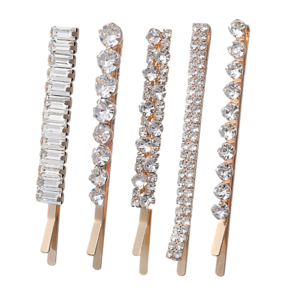 Beaupretty 5pcs Rhinestone Hair Clips for Women - Crystal Floral Bobby Pins, Elegant Bridal Hair Accessories for Girls & Women | Perfect for Weddings, Parties & Daily Styling