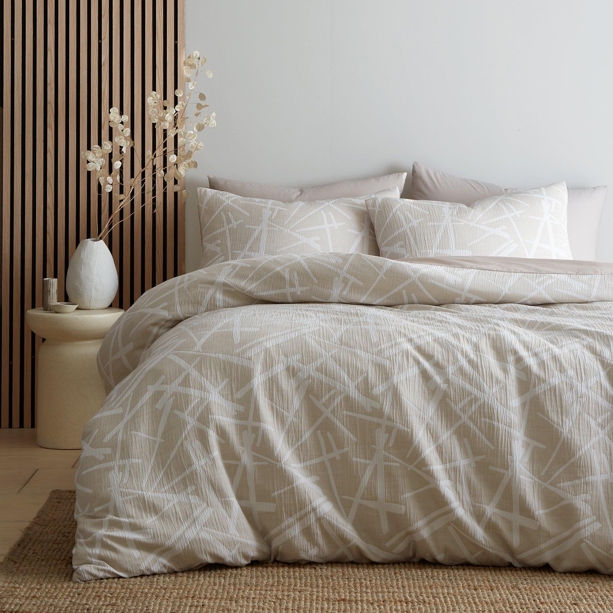 Appletree Loft Otto Duvet Cover Set - 100% Natural Cotton Bedding for Cozy Sleep | Perfect for Master Bedroom, Guest Room & Airbnb