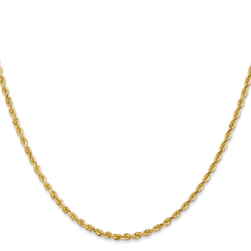 14K Yellow Gold 2.25mm Quadruple Rope Chain Necklace for Men & Women | Diamond2Deal | Elegant Jewelry Gift for Anniversary, Birthday & Special Occasions