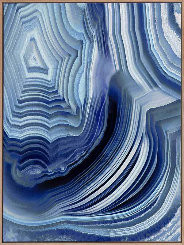 Indigo Agate Canvas Art Print - Stunning Wall Decor for Living Room, Bedroom & Office | Handmade Nature-Inspired Home Decor