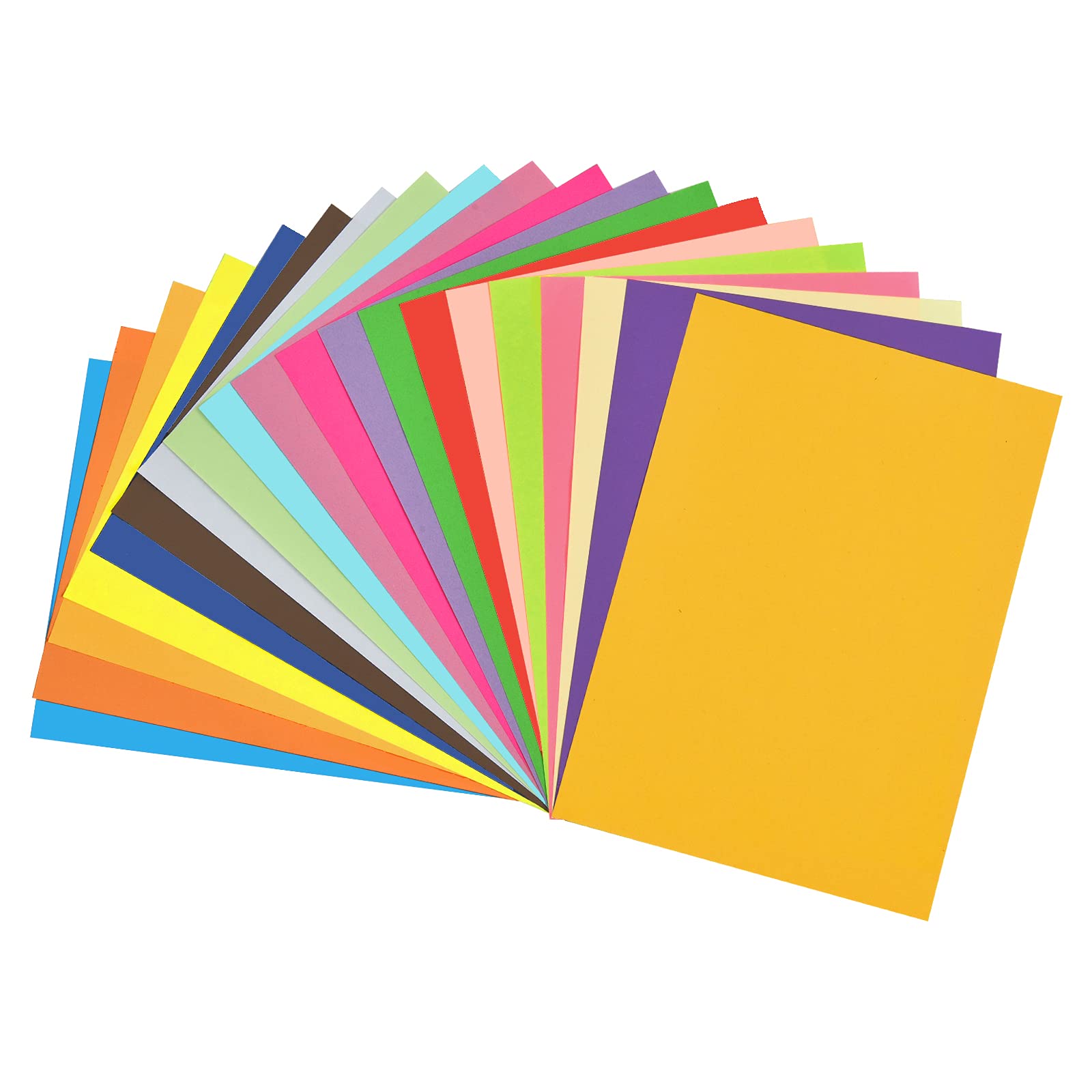 WENMER 100 Sheets A4 Colored Copy Paper - 20 Assorted Colors, 70 g/m², 8