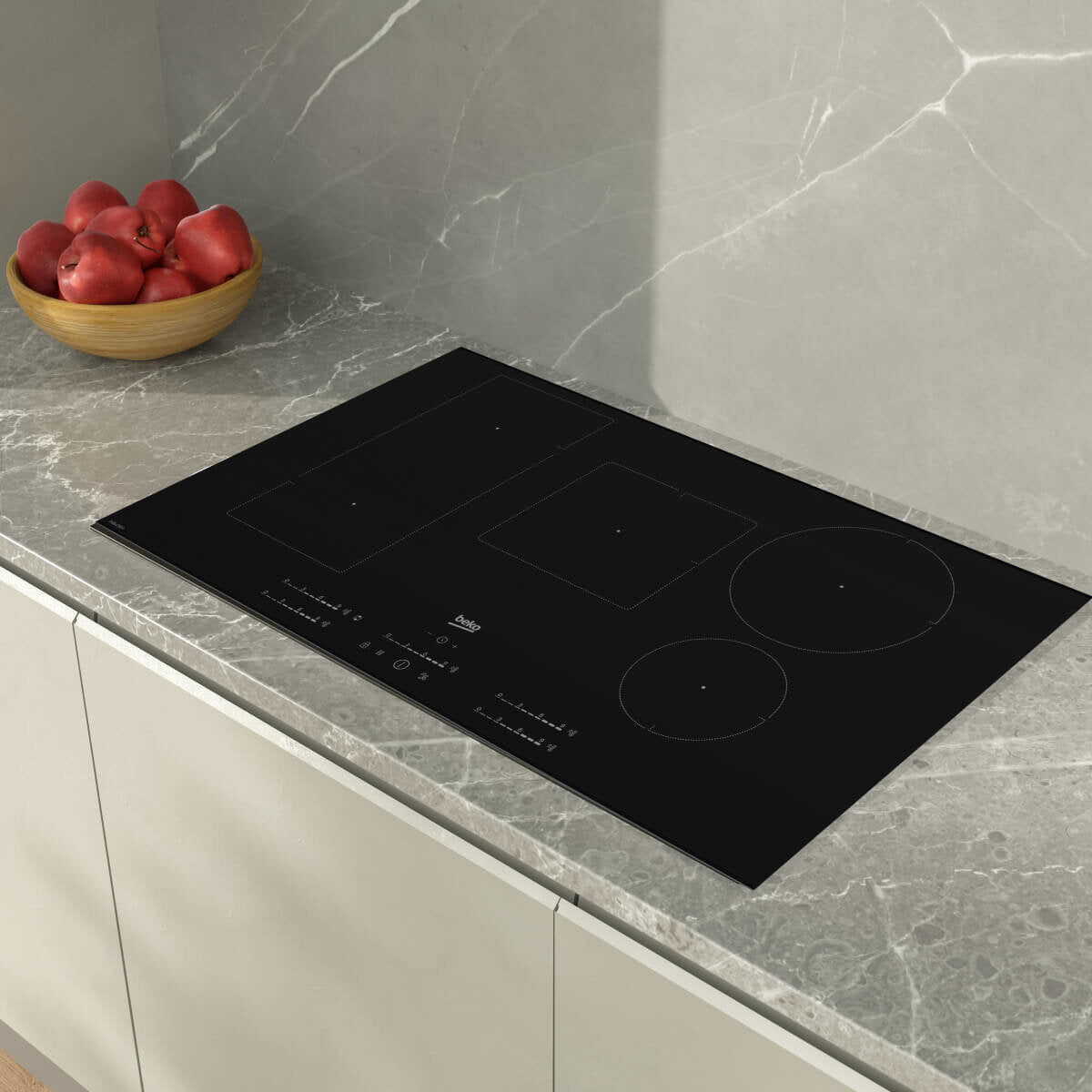 Beko 90cm Induction Cooktop with Direct Access Touch Control - BCT901IGN - Perfect for Modern Kitchens, Fast & Energy-Efficient Cooking