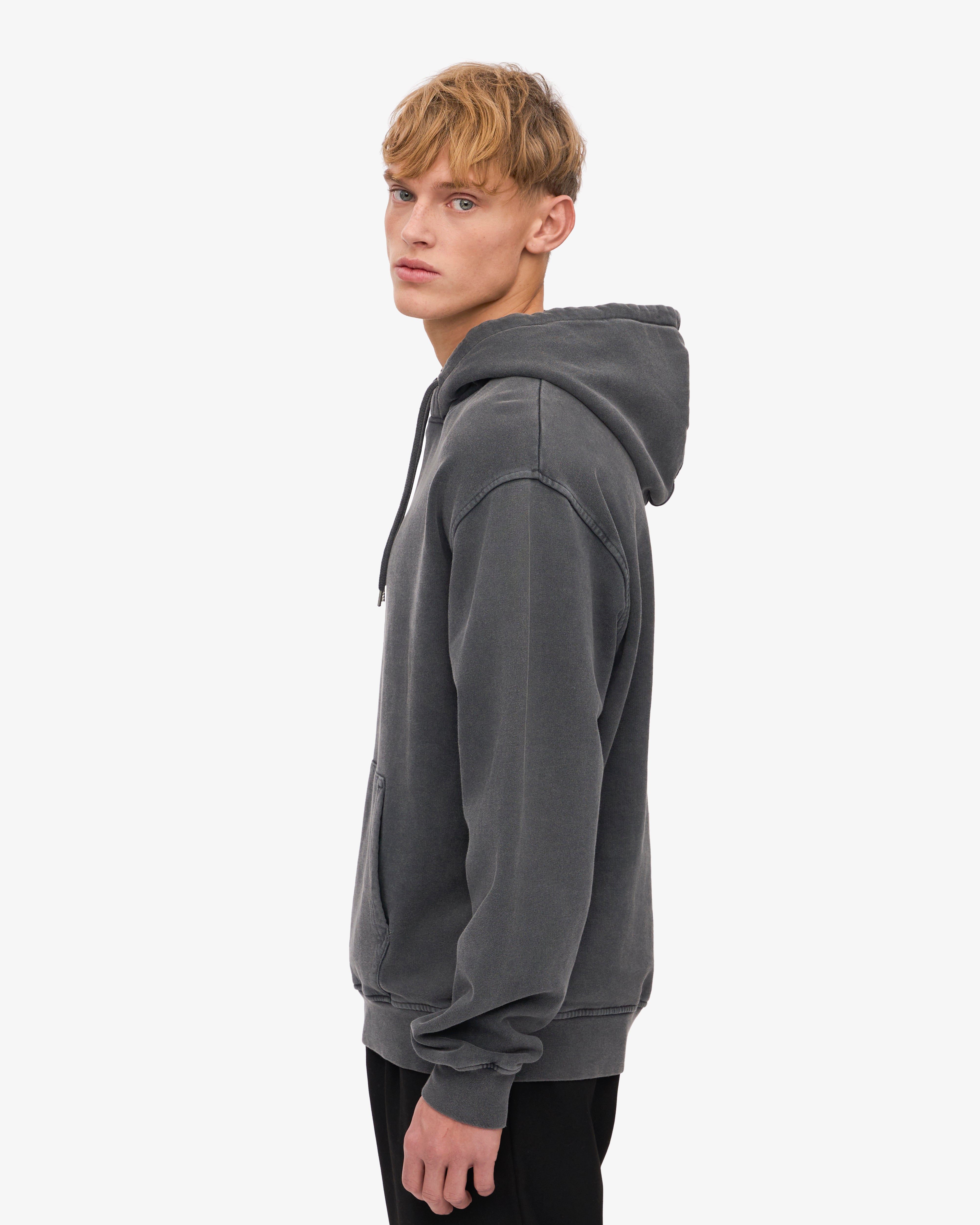 Classic Organic Cotton Hoodie - Faded Black | Comfortable & Stylish for Casual Wear & Outdoor Activities