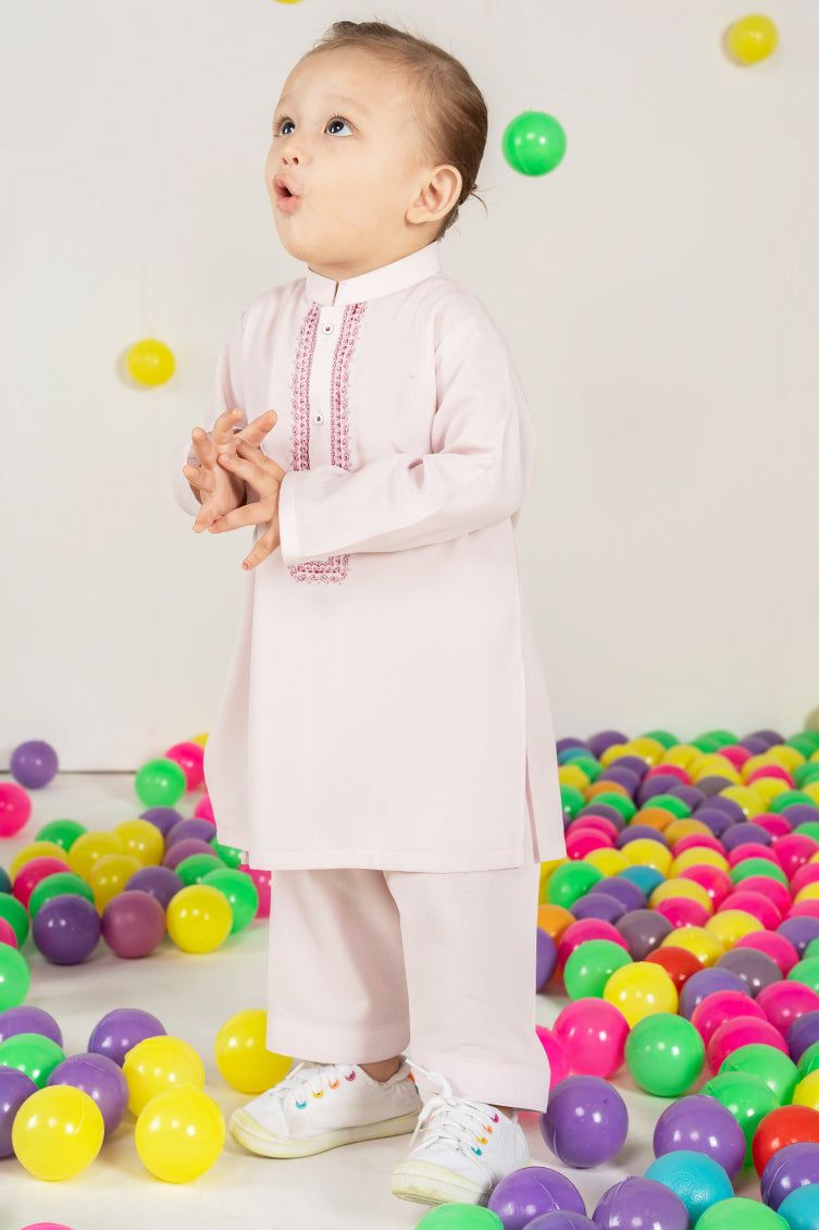 Elegant Pink Blended Shalwar Kameez by J. Junaid Jamshed - Traditional Pakistani Dress for Women, Weddings & Special Occasions