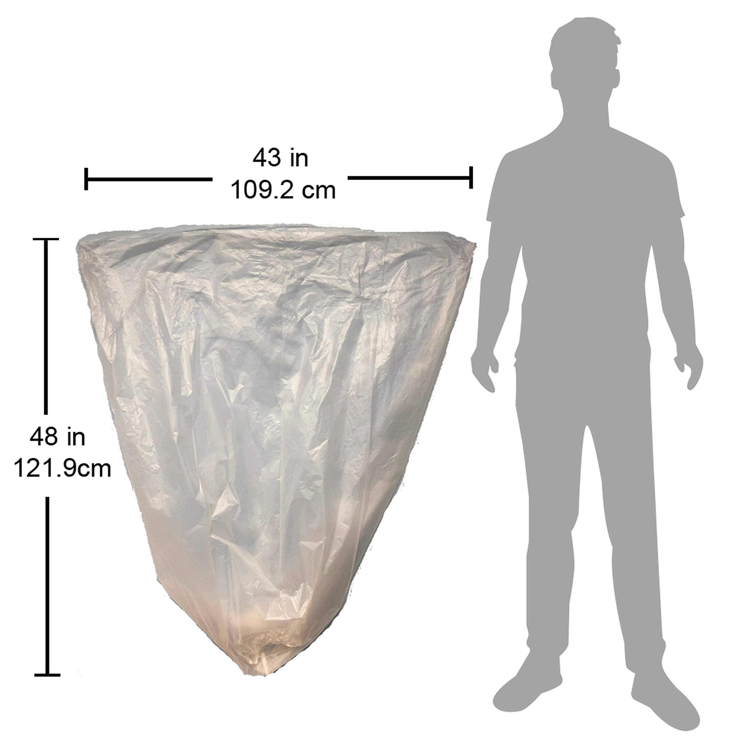 **Heavy Duty 6-10 Gallon Trash Bags (1000 Count) & 50 Gallon Large Trash Bags (200 Count) – Strong, Leak-Proof for Home, Office, and Commercial Use**