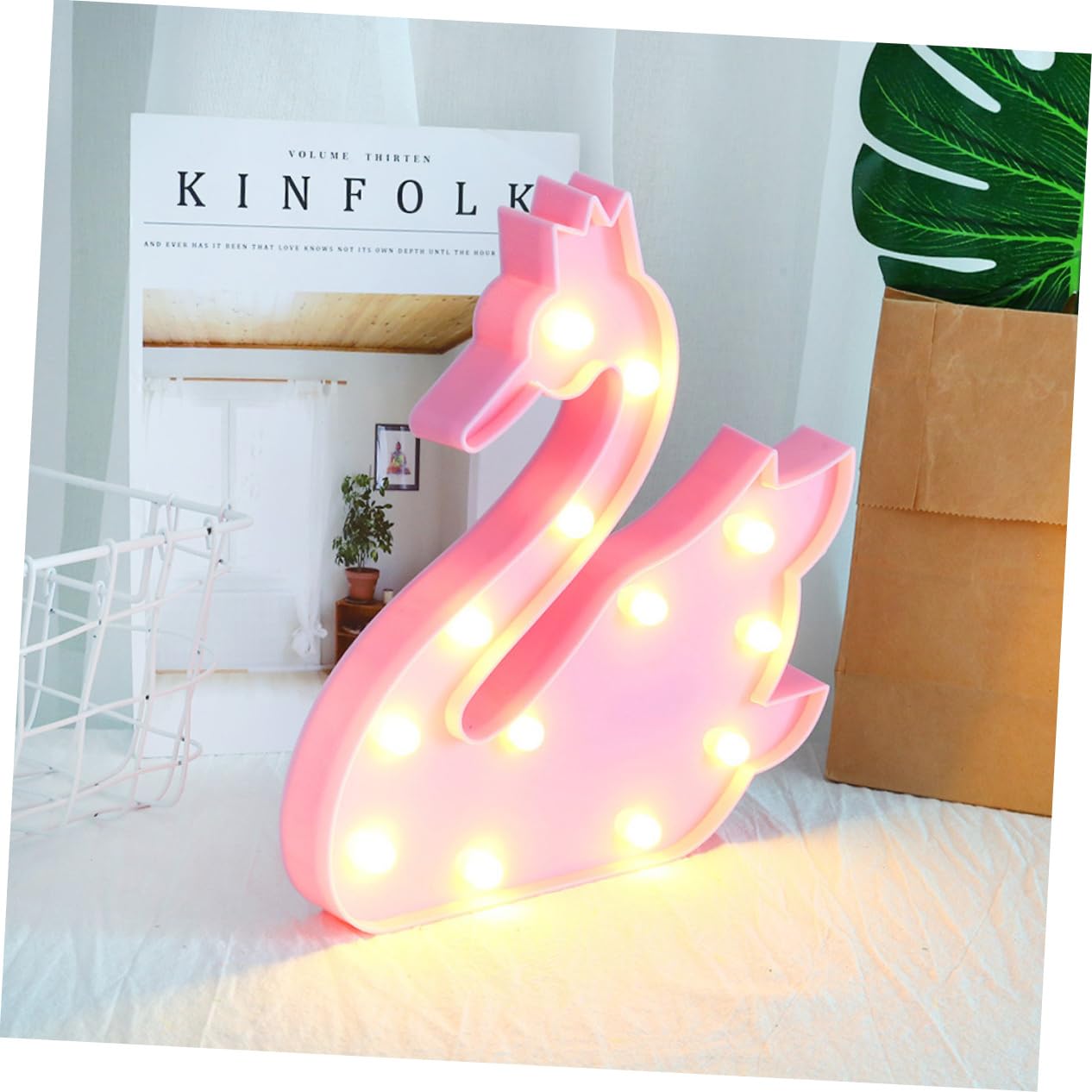 Artibetter Decorative Swan LED Night Light - USB Powered Bedside Lamp, Warm White Nursery Lighting for Kids Room, Bedroom, Nursery & Home Decor