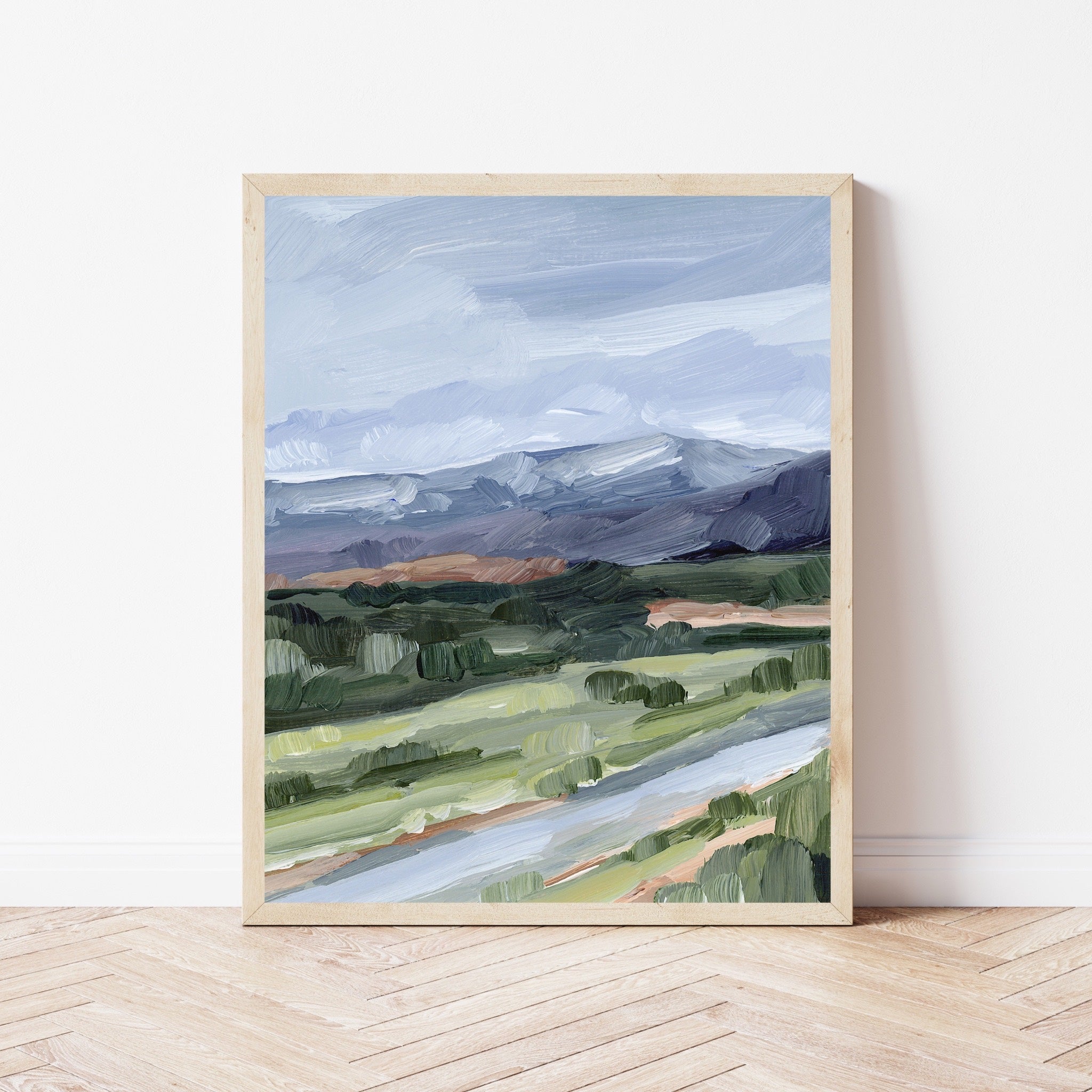 On This Side Art Print - Modern Wall Decor for Living Room, Bedroom & Office - Perfect for Home & Office Aesthetic