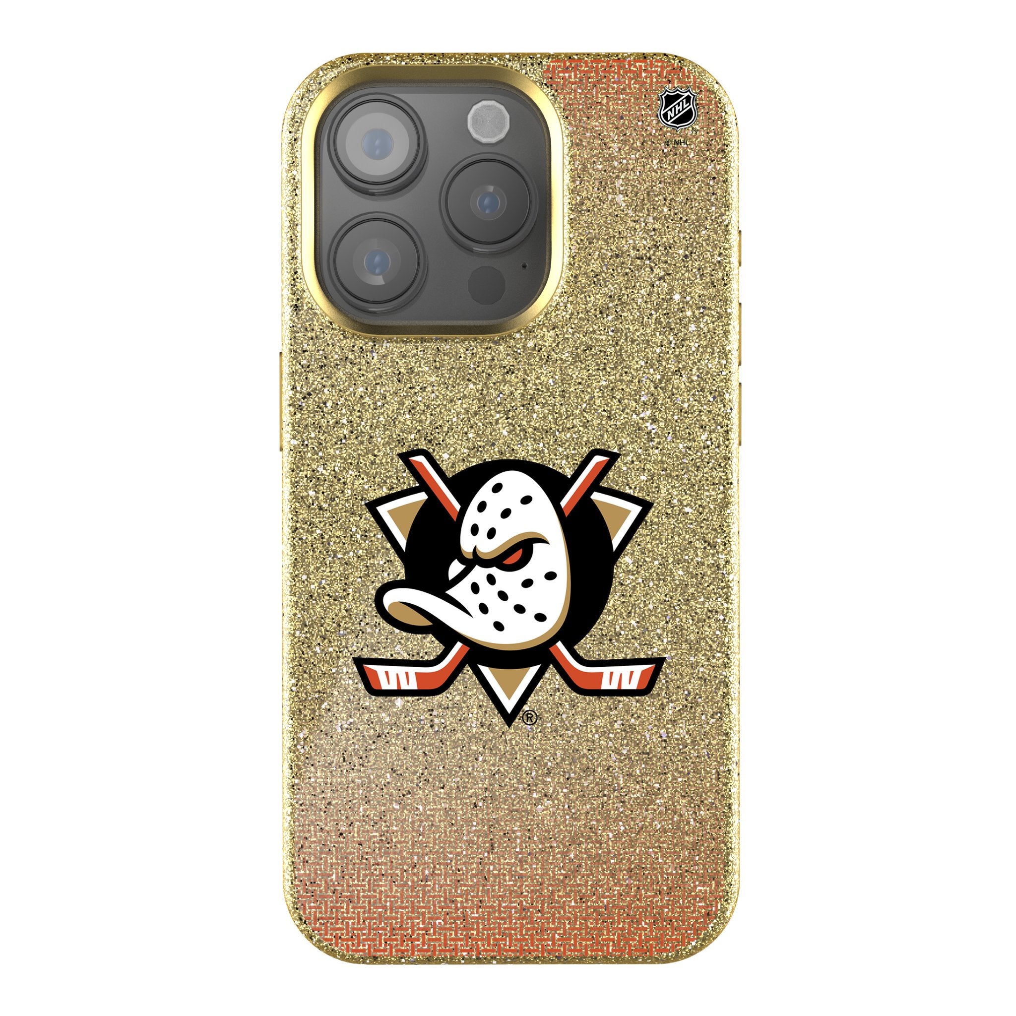 Anaheim Ducks Rhinestone Glitter Phone Case for iPhone 14 13 12 11 Pro Max XR - Sparkling Hockey Team Design Protective Cover - Perfect for Fans, Games & Everyday Use