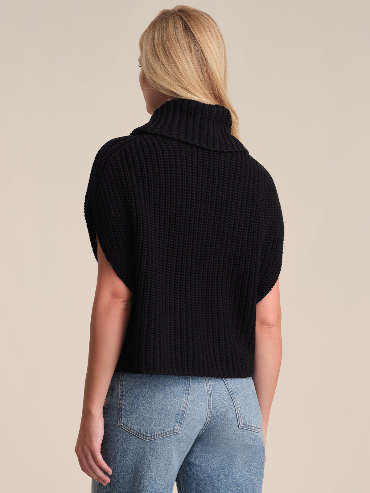 Women's Sleeveless Turtleneck Sweater - Slim Fit Knit Pullover Top for Layering | Perfect for Office, Date Night & Fall Fashion Outfits