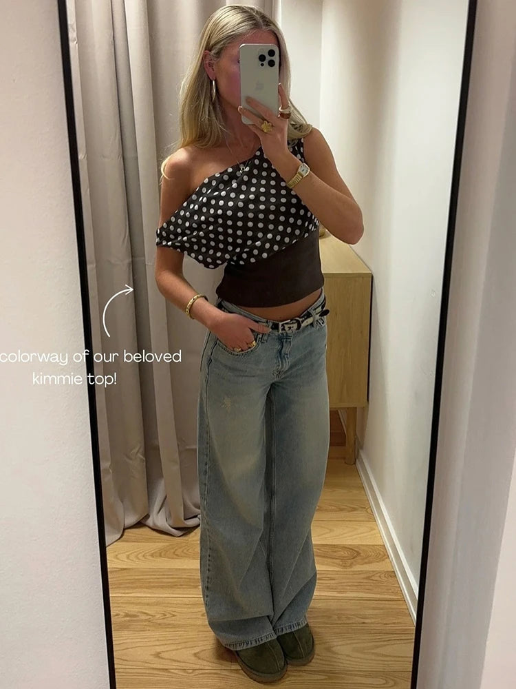 Women's Backless Polka Dot Crop Top - Summer Fashion Sleeveless Tank Top for Casual Wear, Beach Outfits & Night Out