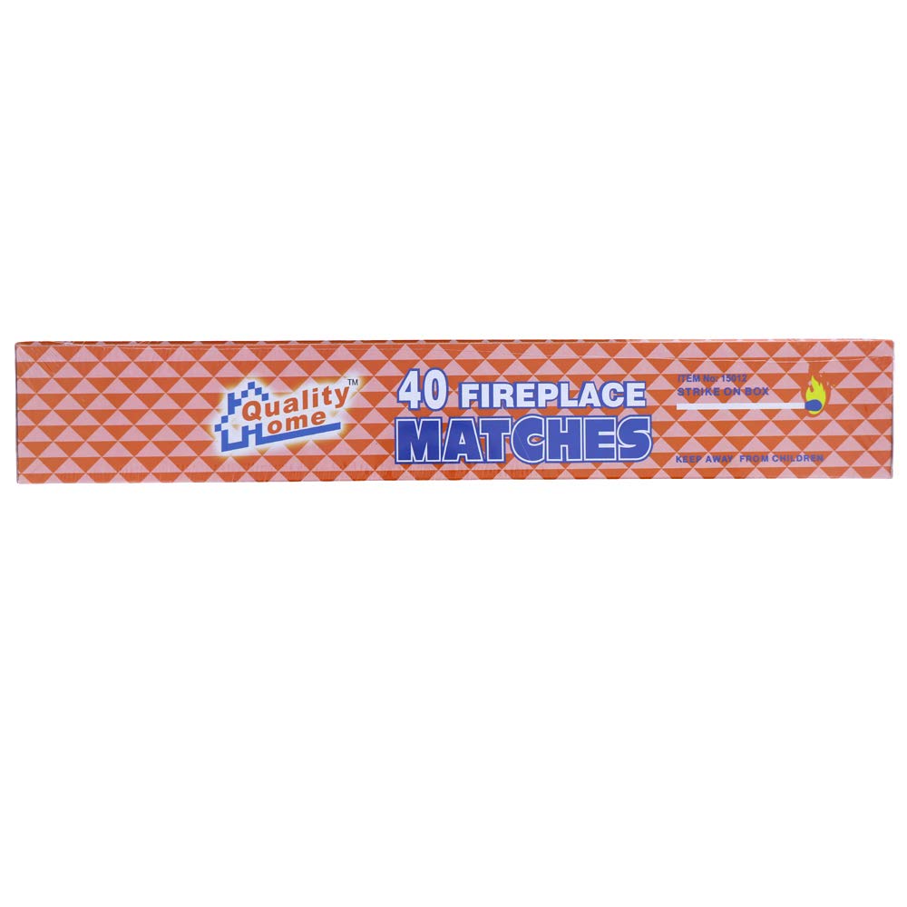 Long Fireplace Matches - 11 Inch Extra Long Wooden Matches (Box of 40) - Perfect for Fireplaces, Candles, Grills & Outdoor Camping