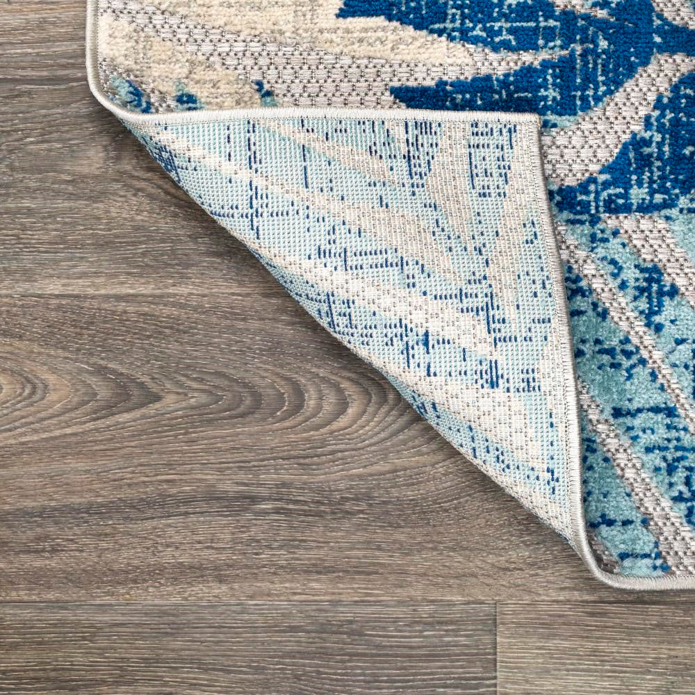 Tropical Palm Leaves Area Rug - Indoor/Outdoor Waterproof & Non-Slip - Perfect for Patio, Living Room, Bedroom & Beach House Decor
