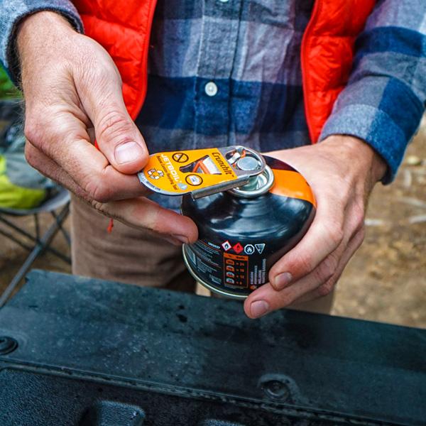 Jetboil Crunchit Compact Camping Stove Tool - Portable Fuel Canister Key & Scraper for Outdoor Cooking, Hiking, Backpacking & Survival Gear