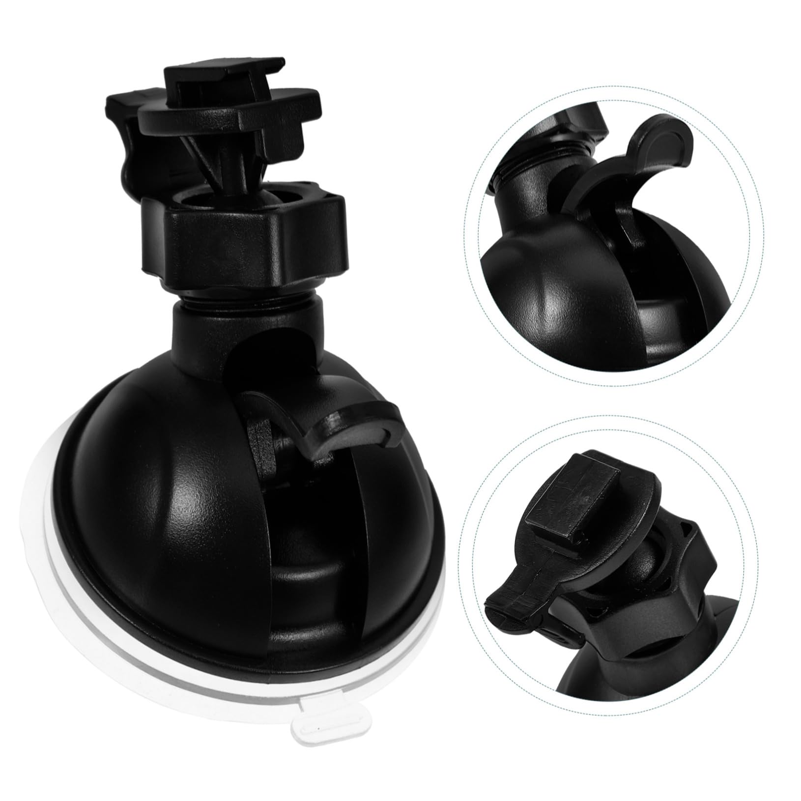 PACKOVE 4-Piece Car Camera Mount Holder Kit - Suction Cup Stand for Dash Cam, Recorder, and Action Cam - Secure Plastic Mount for Windshield & Dashboard - Perfect for Road Trips, Uber Driving, and Vehicle Security
