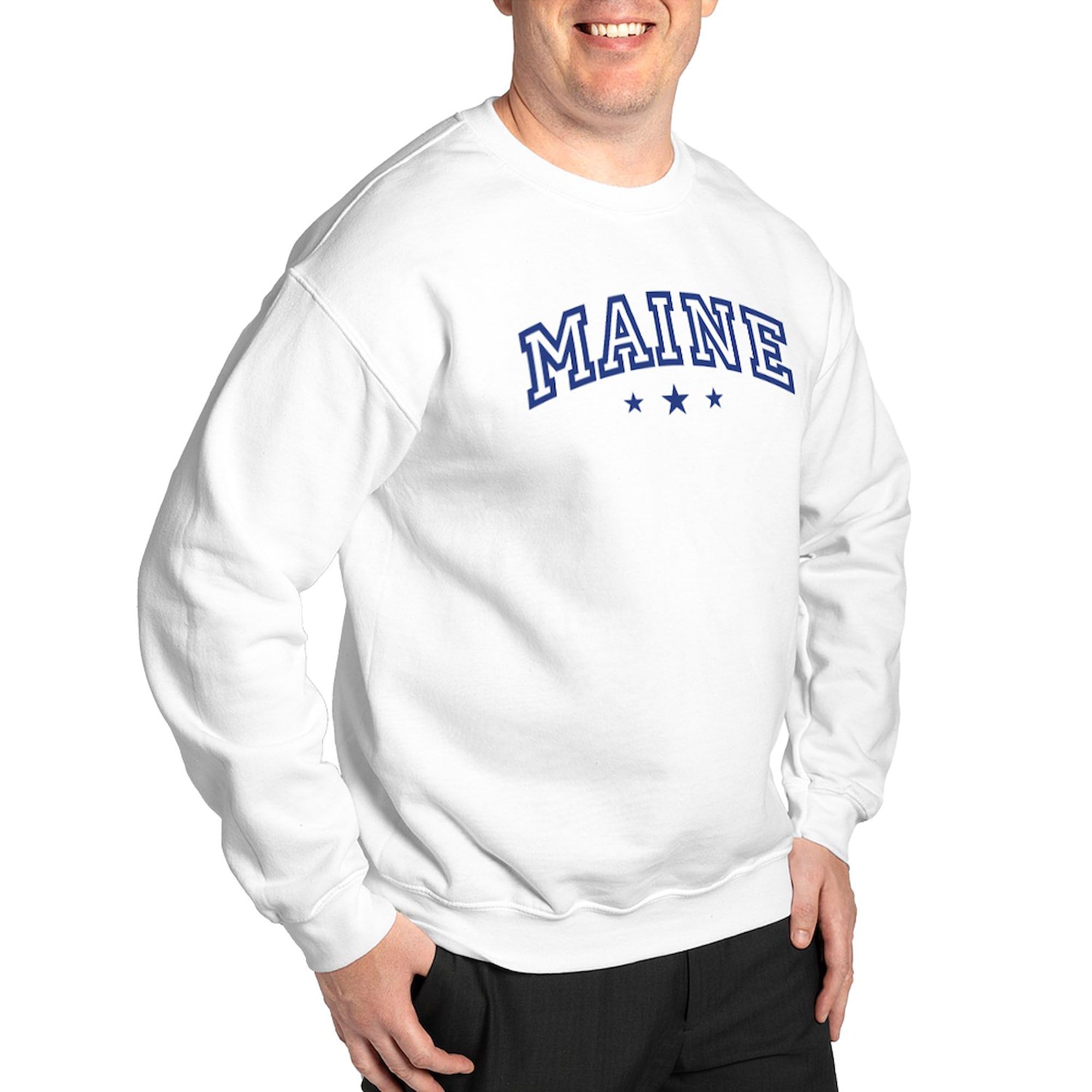 Classic Crew Neck Light Sweatshirt - Maine Themed Casual Pullover | Perfect for Outdoor Activities, College Campuses & Cozy Loungewear