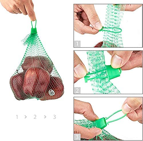 100pcs Reusable Mesh Seafood Boiling Bags - 24inch Crawfish & Vegetable Cooking Bags with Loop Closures - Durable Plastic Produce Bags for Shrimp, Crab, Onions & Fruits - Perfect for Outdoor Cooking, Farmers Market & Food Storage