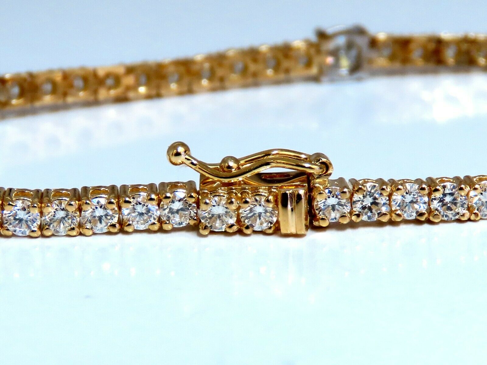 4.51ct Natural Diamond Tennis Bracelet in 14kt Gold - Classic Station Alternate Design for Women | Elegant Jewelry Gift for Anniversary, Wedding & Special Occasions