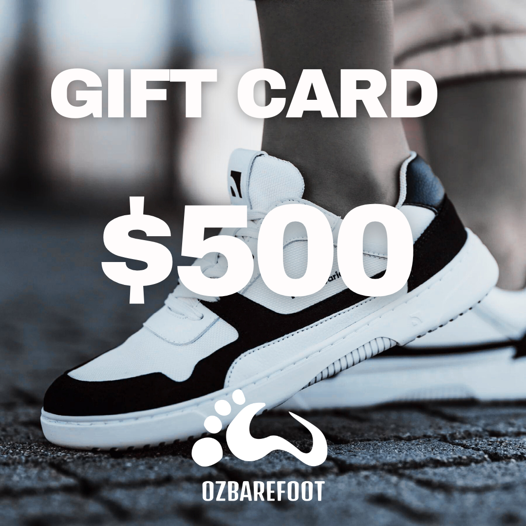 OzBarefoot $500 Gift Card - Perfect for Barefoot Shoes & Footwear | Ideal for Running, Hiking & Everyday Comfort