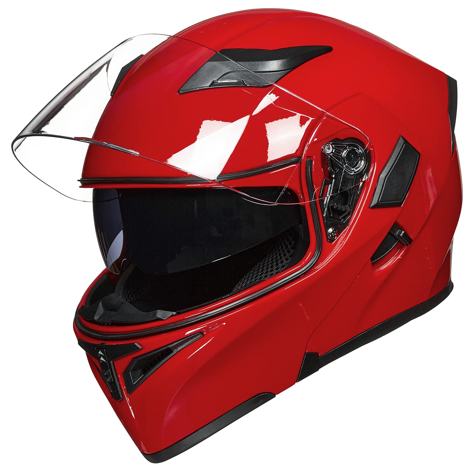 ILM Motorcycle Helmet DOT Approved - Modular Full Face Flip Up Dual Visor Helmet (6 Color Options) - Model 902 for Street Riding, Commuting & Long Distance Touring