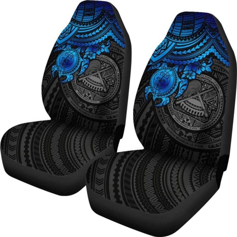 Premium American Samoa Polynesian Car Seat Covers - Blue Turtle Design for Cars, SUVs & Trucks | Durable & Stylish for Everyday Commute & Road Trips