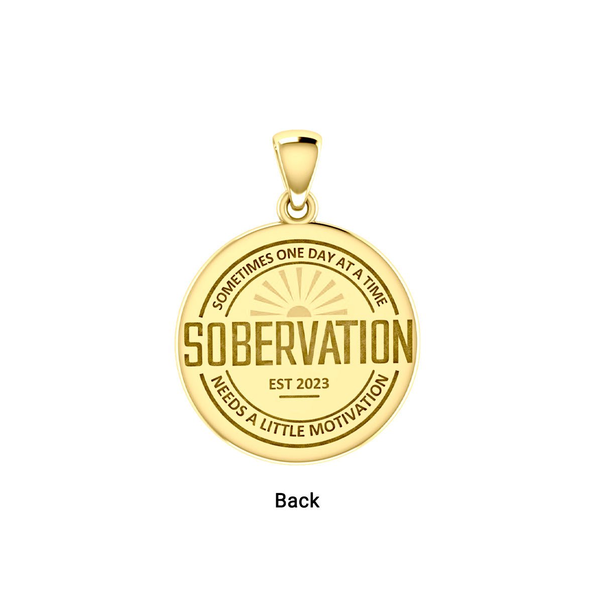 Love in Recovery Sobriety Symbol Pendant - Sterling Silver or 14K Gold - Enamel or Classic Finish - Handmade Jewelry for Addiction Recovery & AA Support - Perfect Gift for Sobriety Milestones & 12-Step Programs