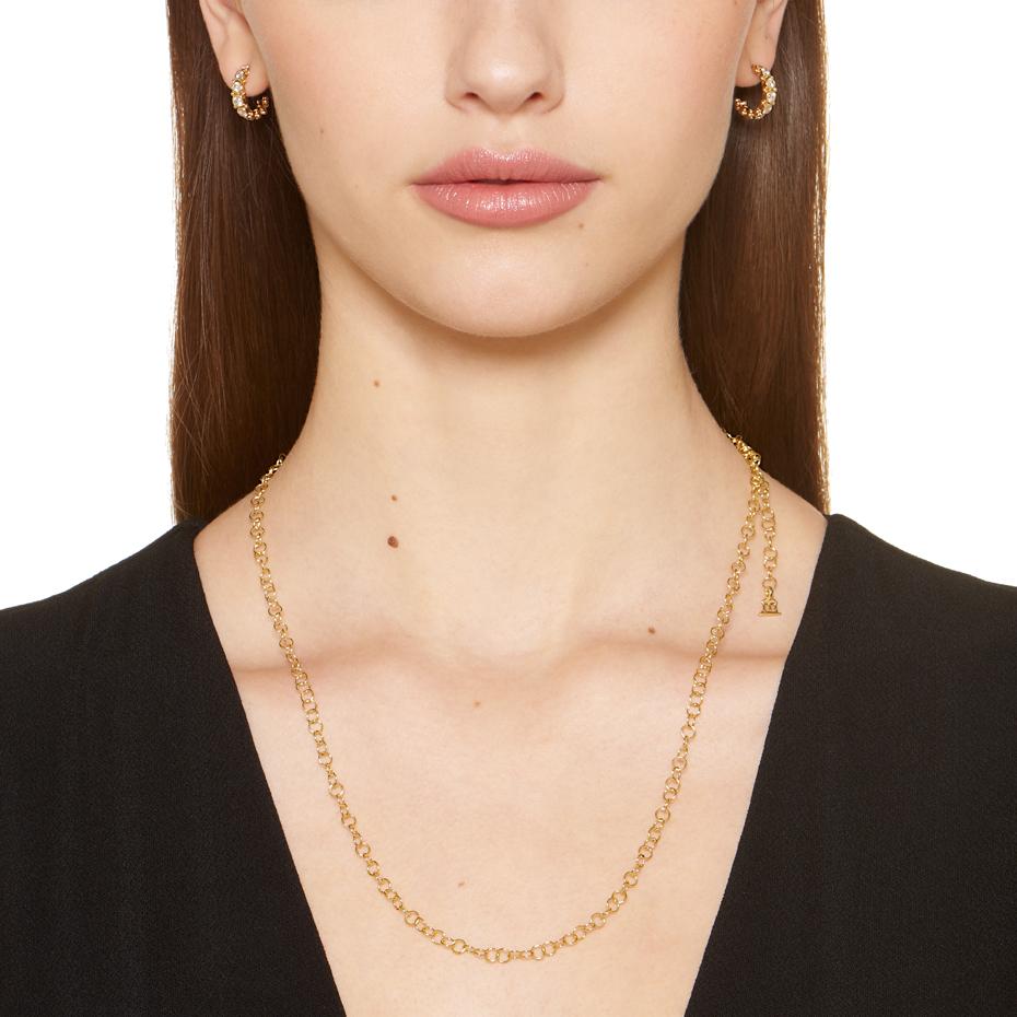 Temple St. Clair 18K Gold Fine Round Chain Necklace for Women - Elegant Layering Necklace for Everyday Wear, Gift Giving & Special Occasions