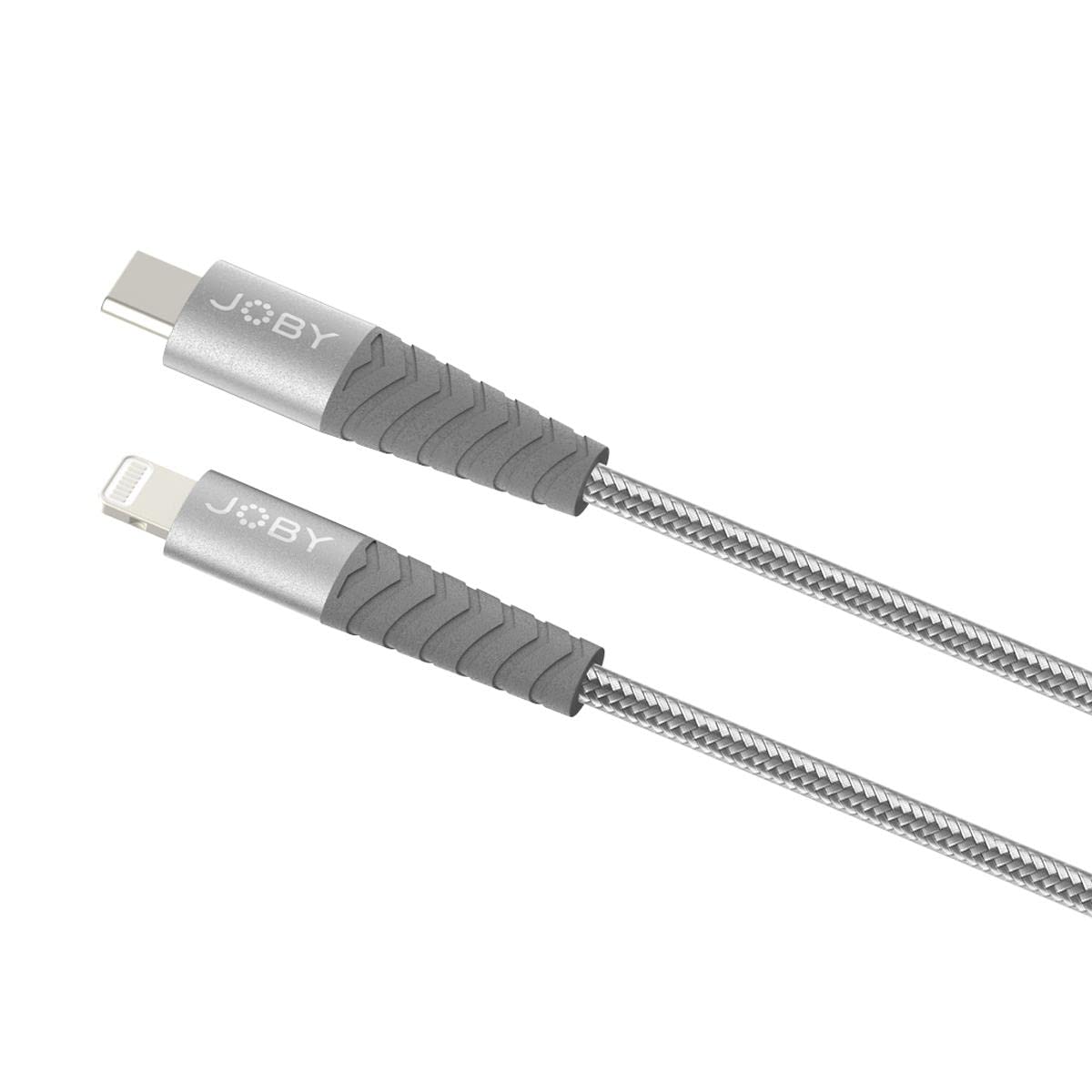 Joby 6.6' USB Type-C to Lightning Cable - Fast Charging & Sync Compatible with iPhone/iPad (Space Gray) | Perfect for Home, Office & Travel Charging