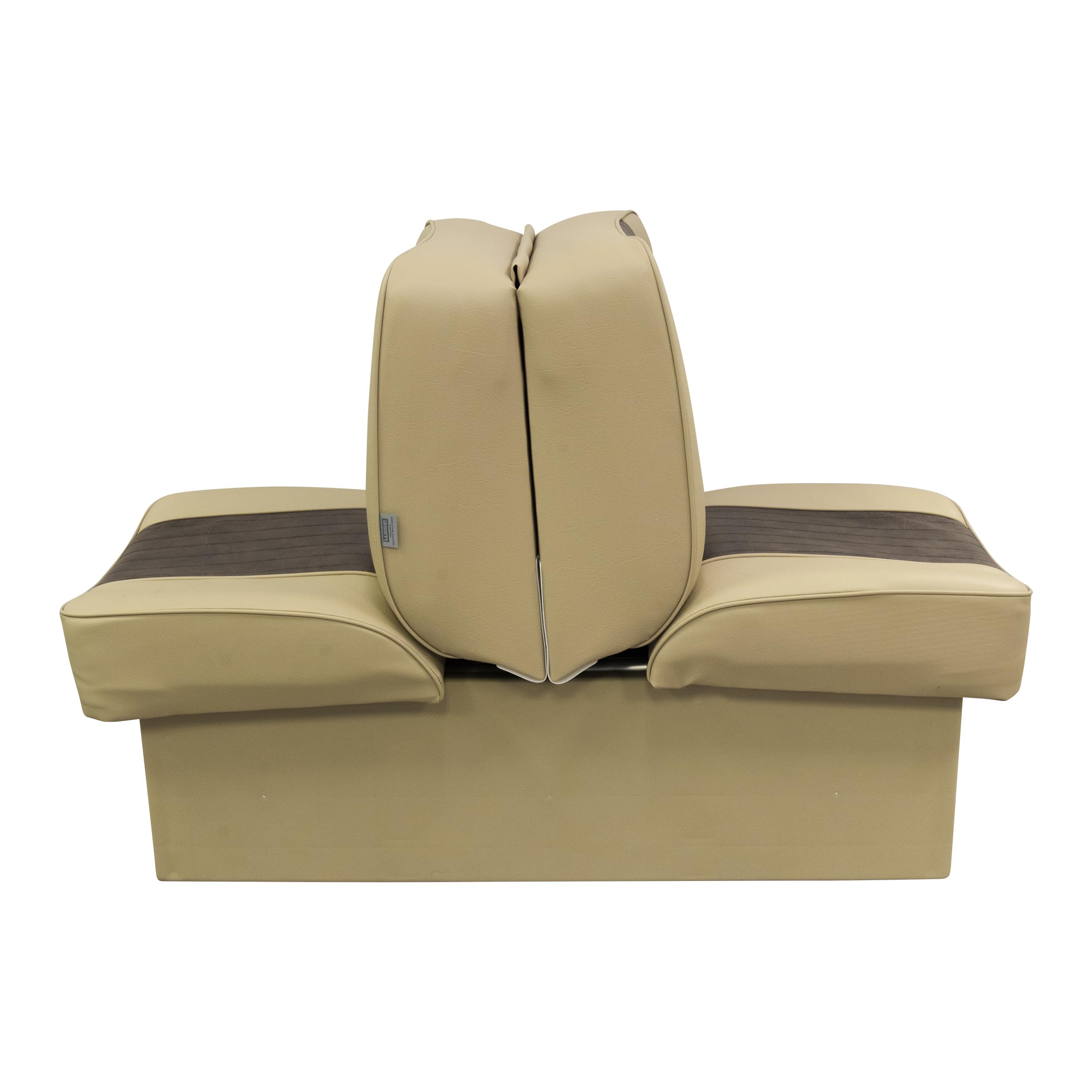 Wise 8WD707P-1-662 Deluxe Lounge Chair - Sand & Brown Upholstered Outdoor Patio Furniture for Poolside, Garden, and Deck Relaxation