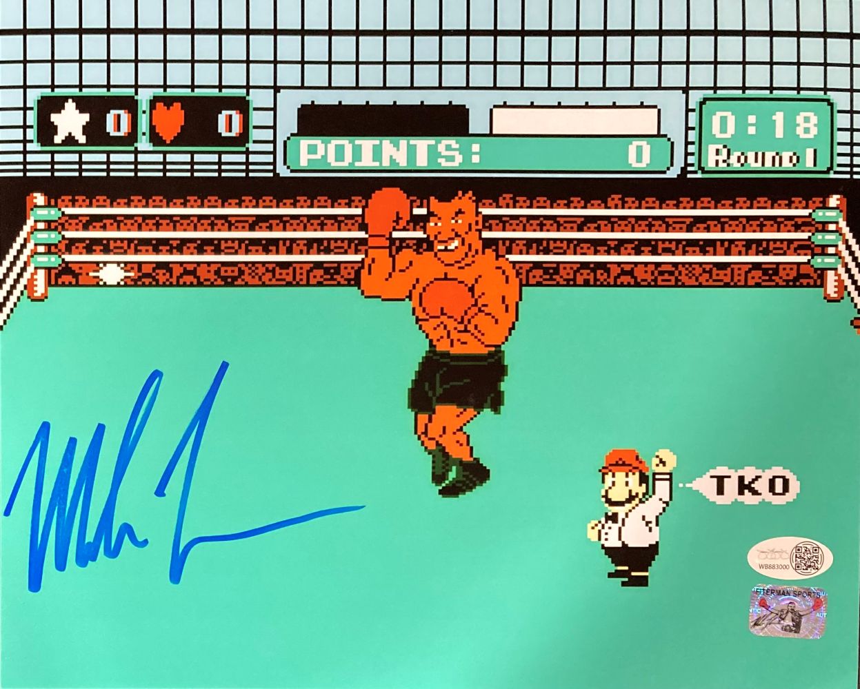 Mike Tyson Autographed 8x10 Boxing Photo with JSA COA & QR Hologram - Rare Collectible for Boxing Fans, Sports Memorabilia Display, Man Cave Decor