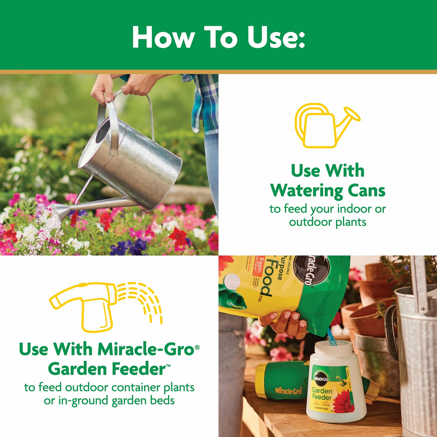 Miracle-Gro Water Soluble All Purpose Plant Food 5 lb - 24-8-16 NPK Fast-Acting Fertilizer for Indoor & Outdoor Plants - Perfect for Flowers, Vegetables, Lawns & Houseplants