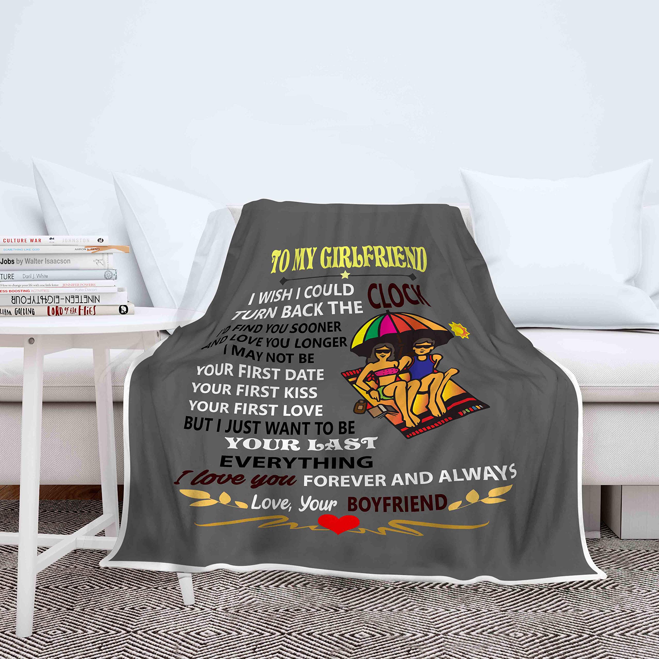 Premium Soft Blanket Gift for Girlfriend - Wedding, Anniversary & Valentine's Day Present - Cozy Throw Blanket for Cuddling, Romantic Nights & Special Occasions