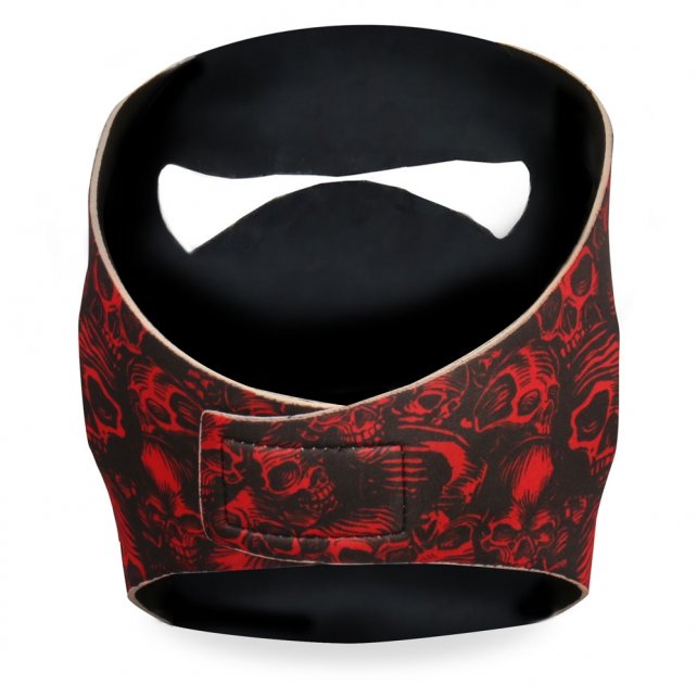 Hot Leathers Red Shredder Skull Neoprene Face Mask - Skull Print Motorcycle Mask for Bikers, Halloween Costume Accessory & Outdoor Sports Protection