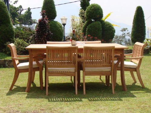 Premium 7-Piece Teak Wood Outdoor Dining Set - 71
