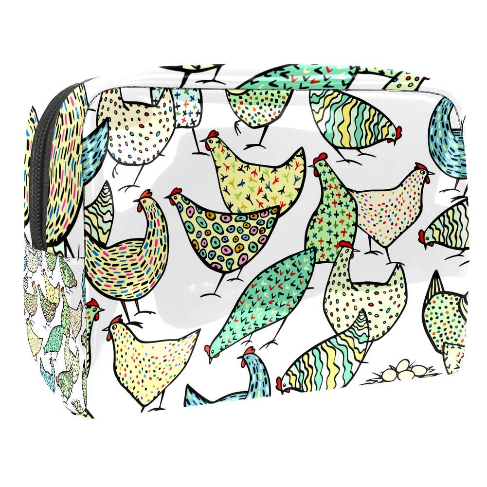 Portable Waterproof Makeup Bag with Zipper - Travel Toiletry Organizer for Women, Cosmetic Storage Pouch - Perfect for Travel, Gym, and Daily Use | Chaffinch Design