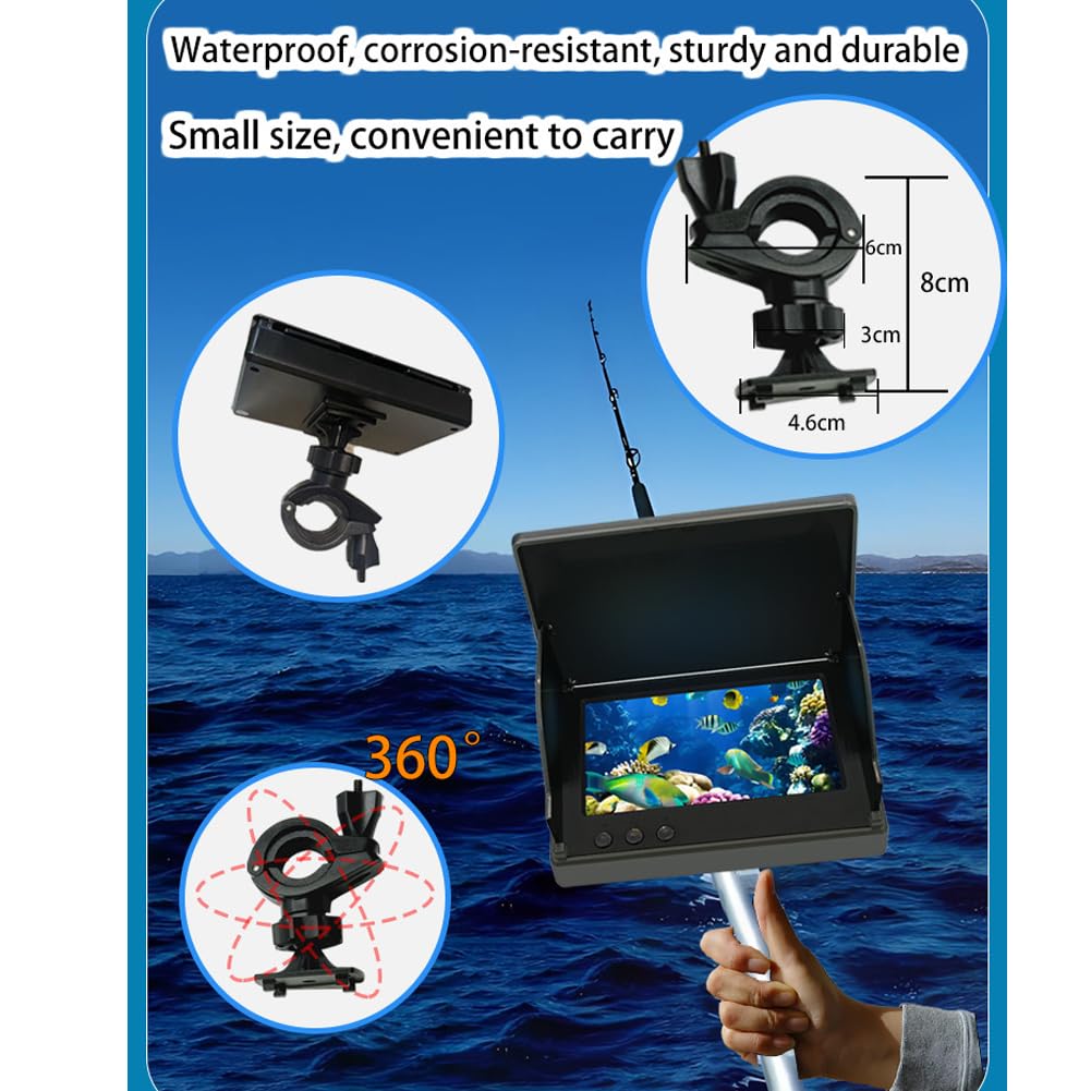 Colitt 4.3/5 Inch Underwater Fishing Camera with 220° Wide View & Infrared Night Vision - IP68 Waterproof Fish Finder for Ice Fishing, Scuba Diving, and Marine Exploration