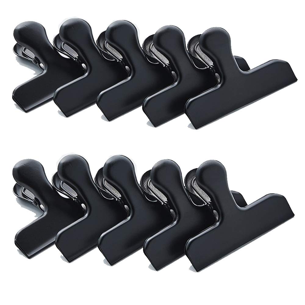 10 Pack Heavy Duty Chip Bag Clips - No Sharp Edges, 3 Inches Wide for Secure Grip & Air Tight Seal - Perfect for Snack Bags, Chips, Cereal & Pet Food Storage - Kitchen & Pantry Organization Essentials