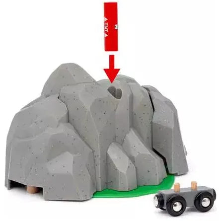 Brio Dynamite Mountain Tunnel 36044 - Wooden Train Set Accessory for Kids | Interactive Toy for Brio Railway System | Perfect for Imaginative Play & Train Layouts