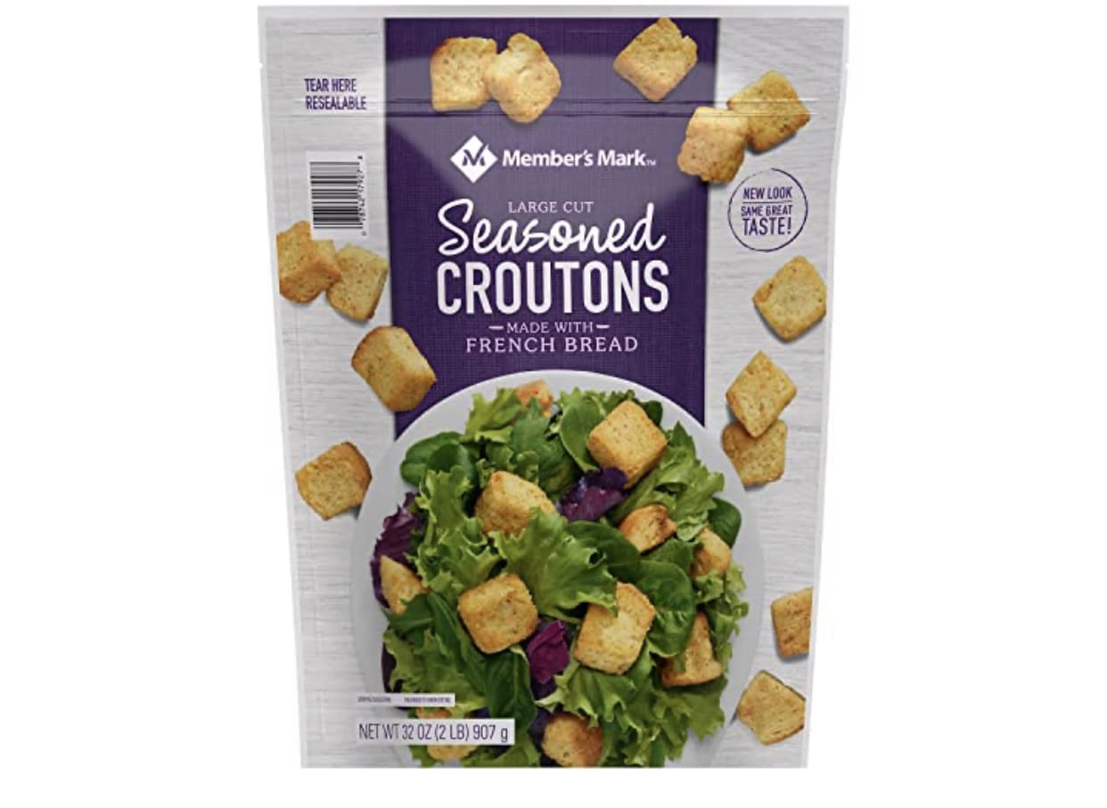 Premium PMB Seasoned Croutons - Large Cut French Bread Style (32 oz) | Perfect for Salads, Soups & Stuffing | Gluten-Free & Vegan Friendly