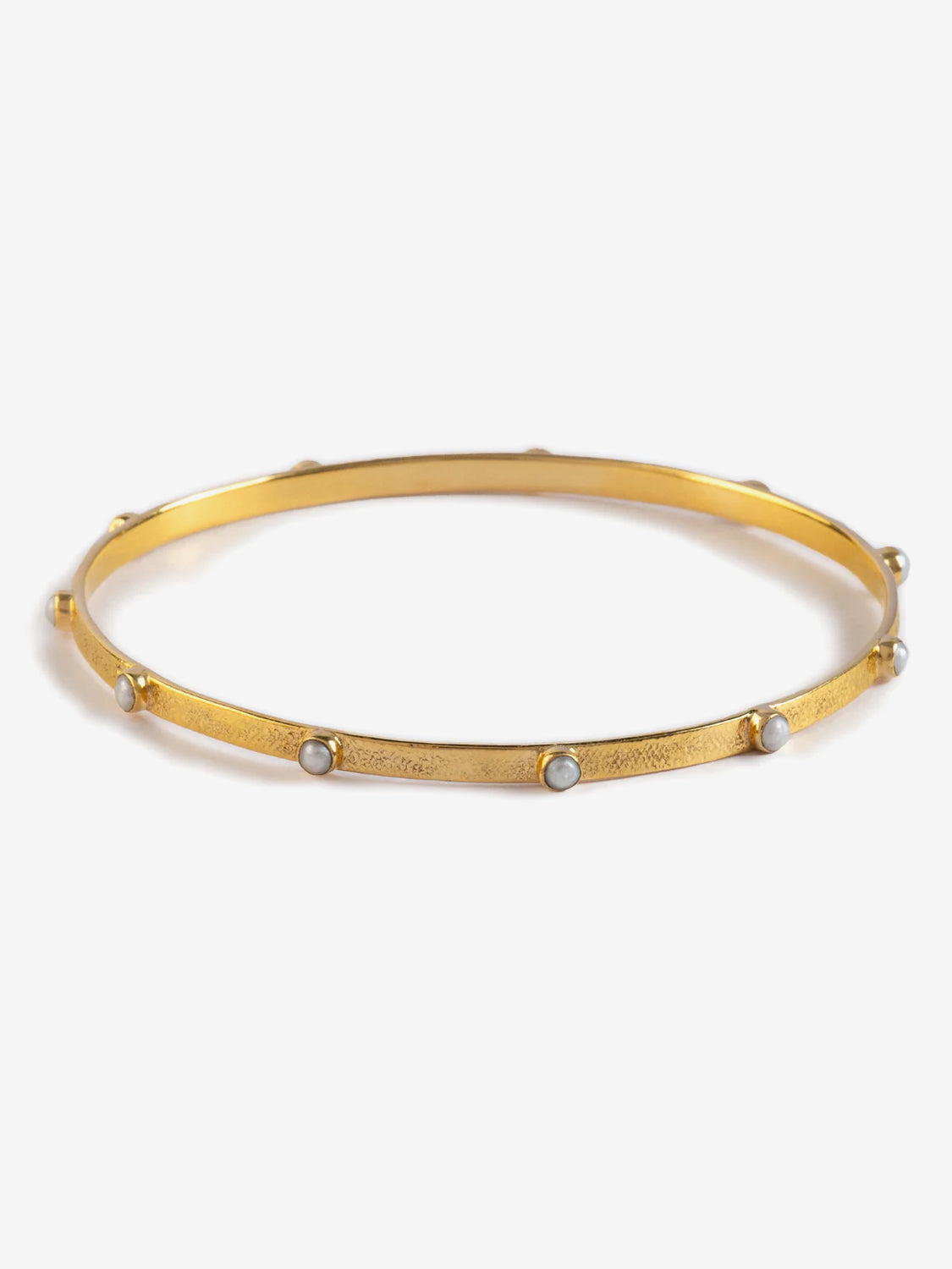 Goddess Charms Crown Chakra Bangle with Pearl - Spiritual Healing Jewelry for Meditation & Yoga Accessories
