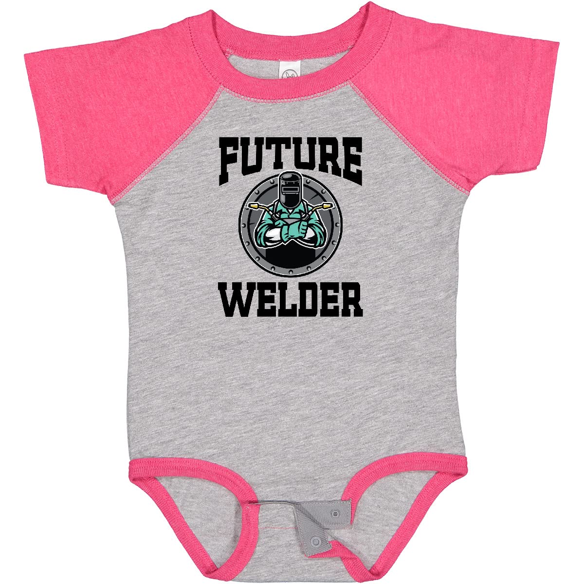 Inktastic Welding Future Welder Baby Bodysuit - Cute Infant Onesie for Welder Parents & Family Gifts | Perfect for Newborn Photos, Baby Showers & Workwear-Themed Outfits