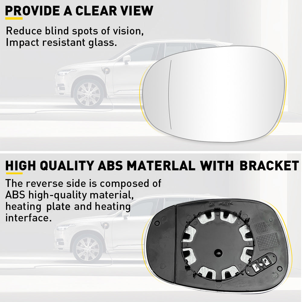 Heated Side Mirror Glass for BMW E82 E88 E90 E91 E92 E93 - Driver & Passenger Side Replacement - Perfect for Winter Driving & Enhanced Visibility