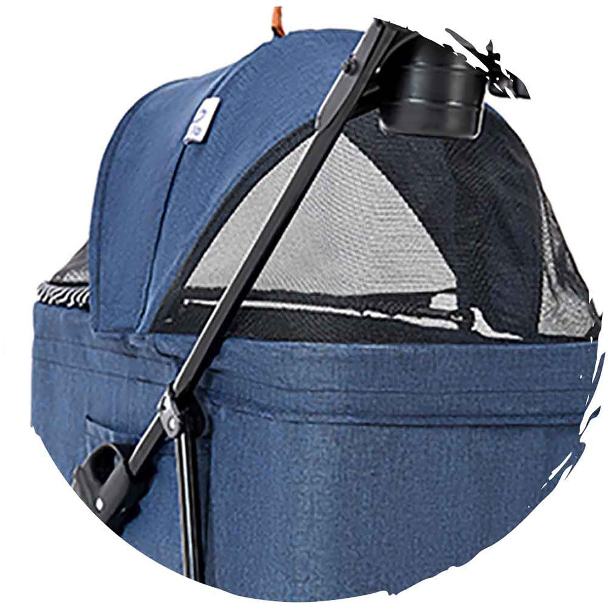 BELLO 4-Wheel Stroller for Dogs - Detachable Basket, 360° Swivel Wheels, Foldable Pet Carrier for Small to Medium Dogs - Perfect for Outdoor Walks, Shopping & Travel